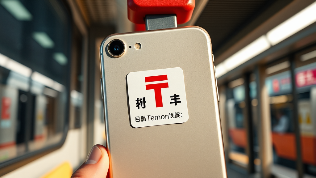 아이폰 모바일 교통카드 사용법 (realistic 스타일)