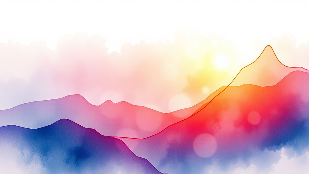 미국 증시 현황 및 시장 흐름 분석 (watercolor 스타일)