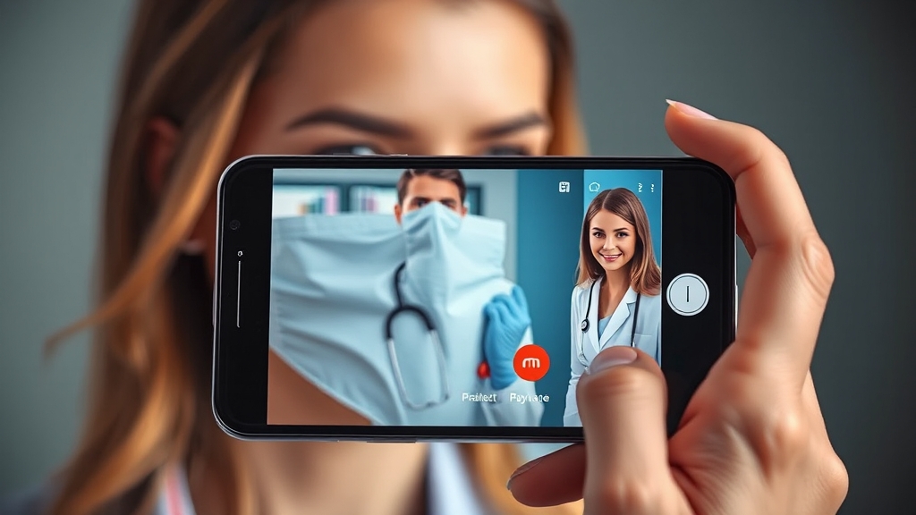 비대면 진료 비용 (realistic 스타일)