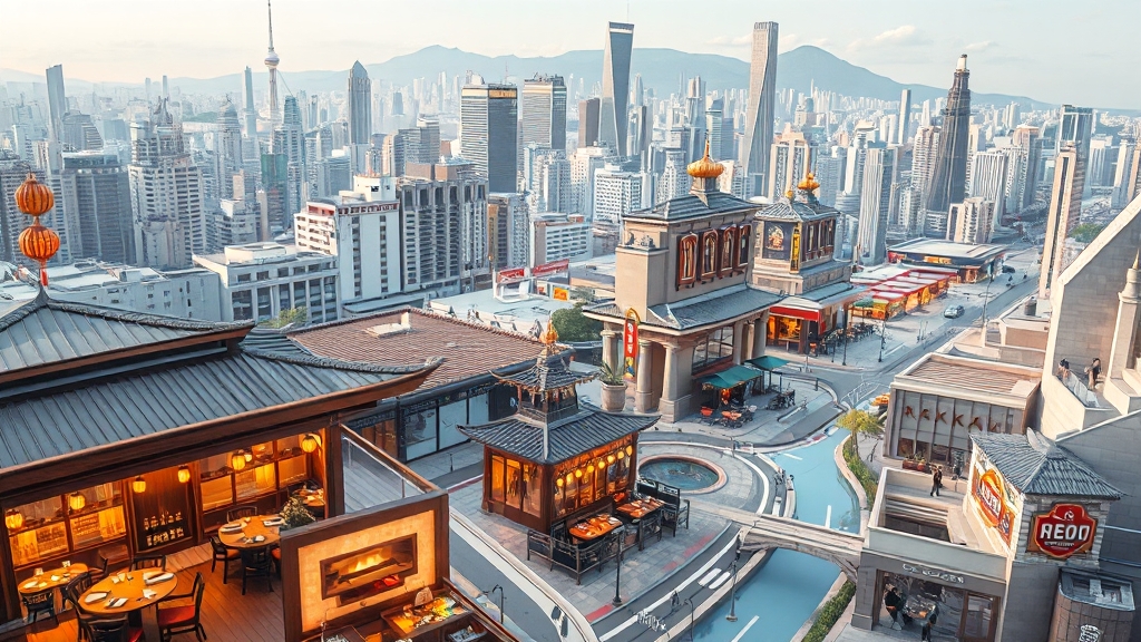 지역별 맛집 위치 및 분위기 (realistic 스타일)