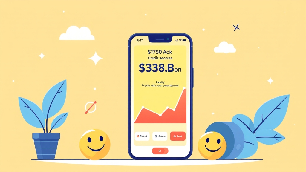 신용점수, 어떻게 확인할까? (illustration 스타일)