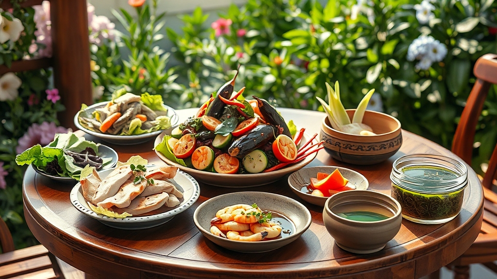 초복 건강반찬 & 식단 (realistic 스타일)