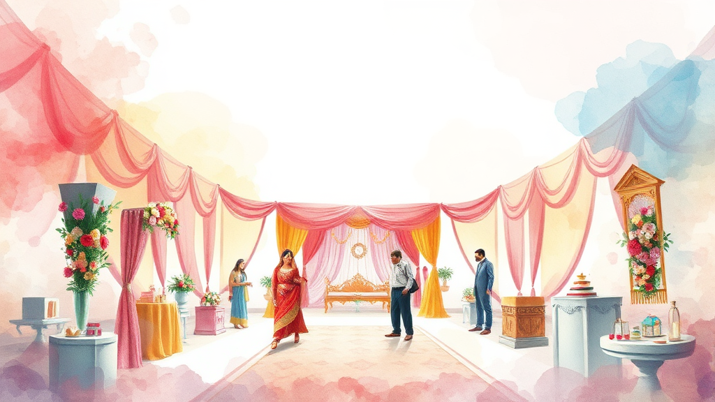 혼수, 예물, 신혼여행까지: 결혼 준비의 모든 것을 한눈에 (watercolor 스타일)