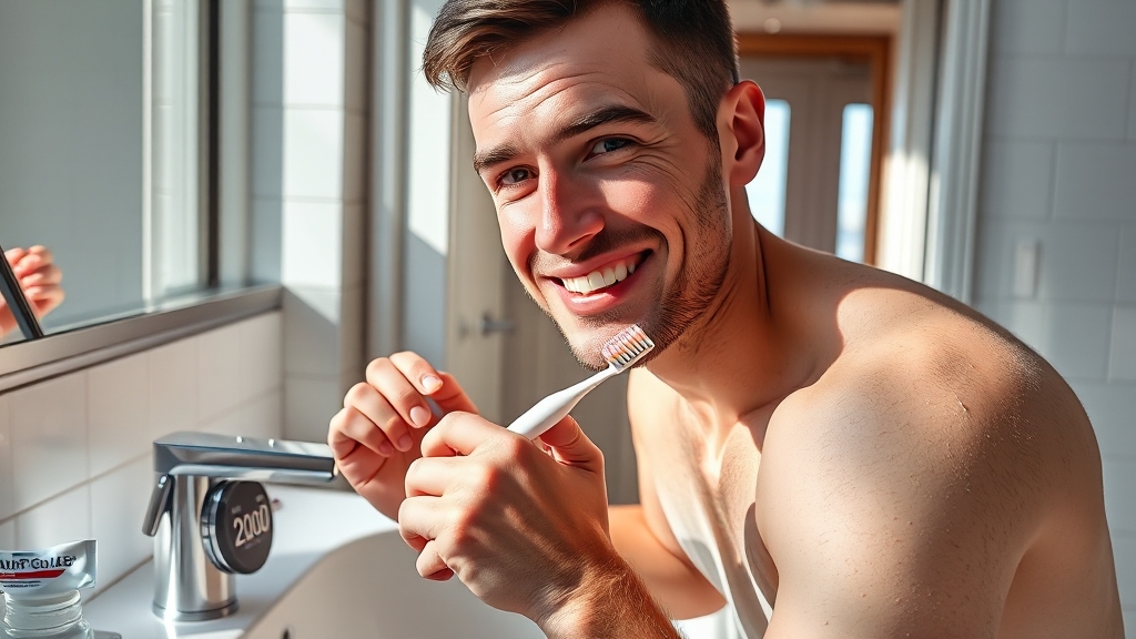 올바른 치약 사용법 (realistic 스타일)