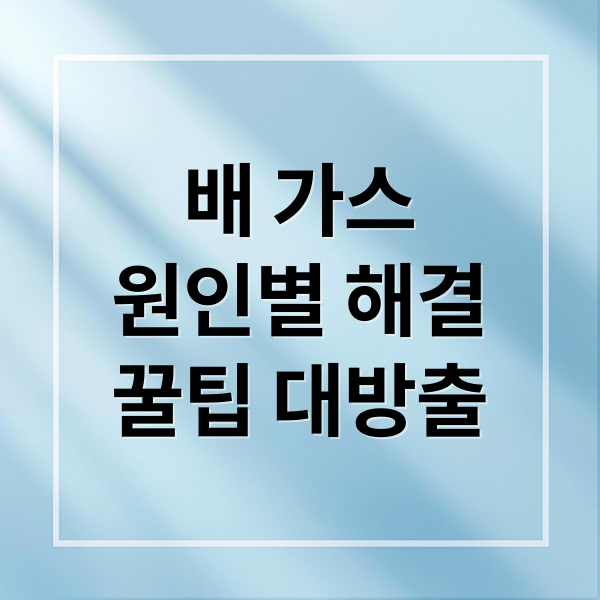 배 가스
원인별 해결
꿀팁 대방출 (배에 가스 빼는 법)