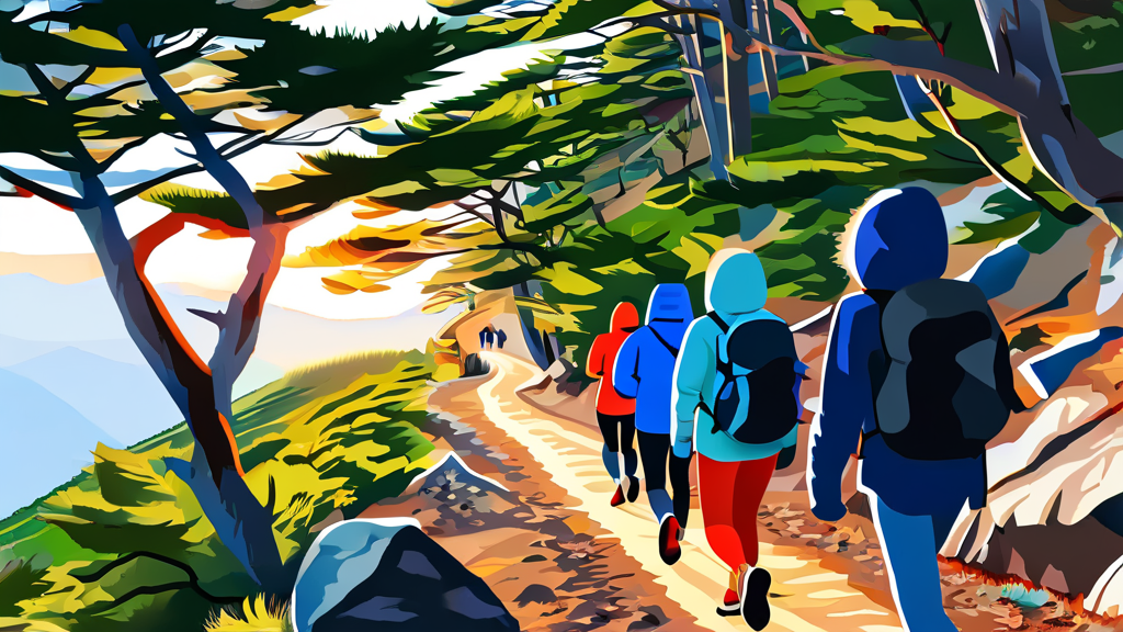 제주 올레길의 탄생과 의미: 산티아고 순례길에서 얻은 영감 (realistic 스타일)