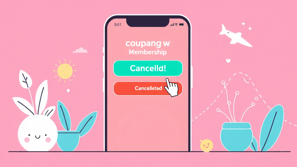 쿠팡 와우 멤버십 해지 (illustration 스타일)