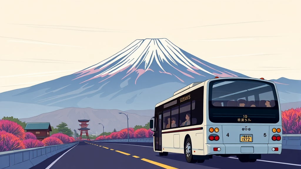 후지산 버스투어 후기: 실제 경험자가 추천하는 꿀팁 (illustration 스타일)