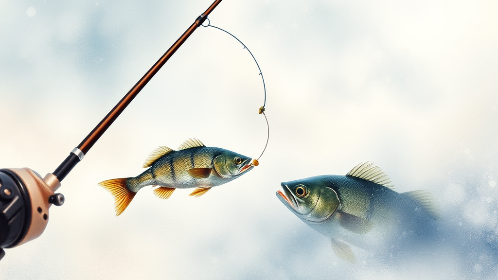 선재낚시공원 낚시 장비 및 채비 가이드 (watercolor 스타일)