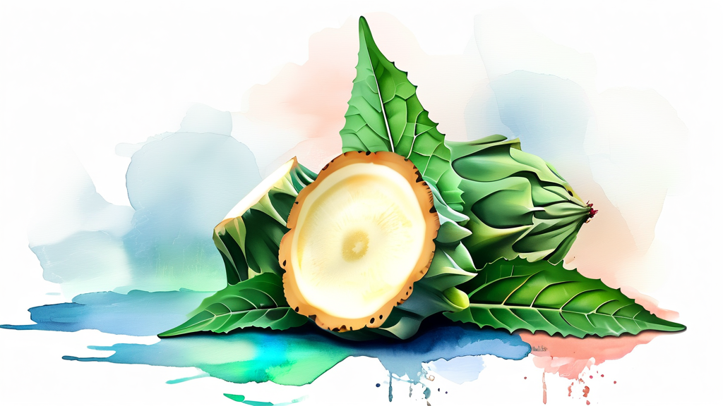 머위 뿌리, 섭취해도 괜찮을까? (watercolor 스타일)