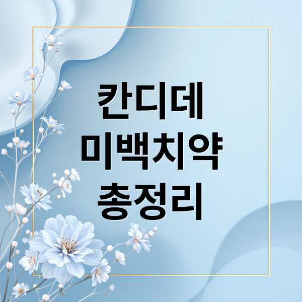 칸디데
미백치약
총정리 (칸디데 미백치약 성분 효과)
