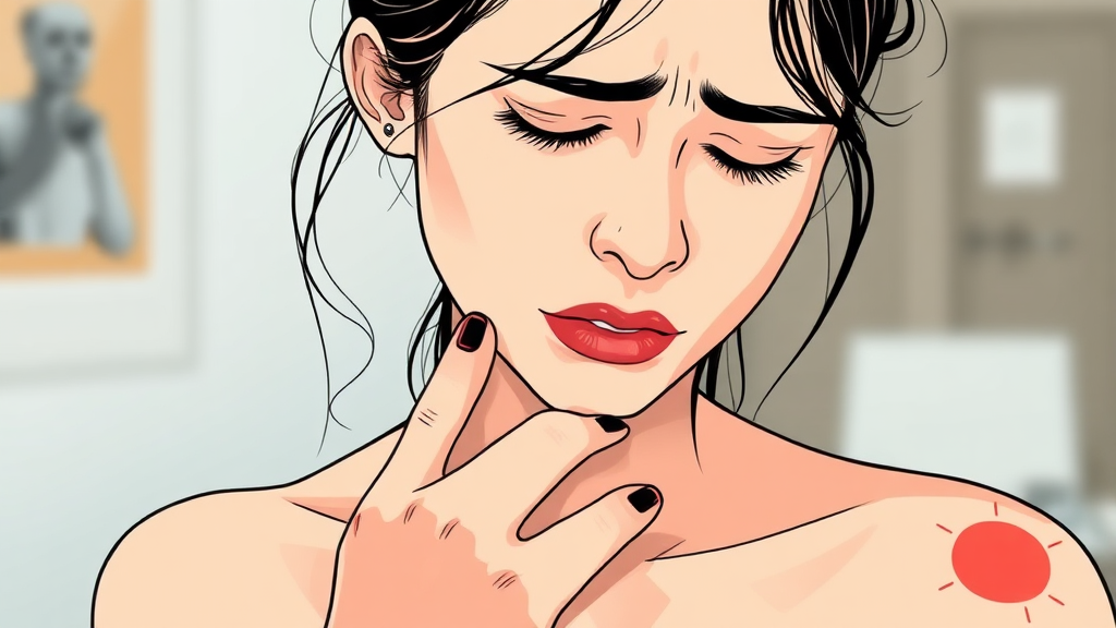 대상 포진 초기 증상과 대처법 (illustration 스타일)