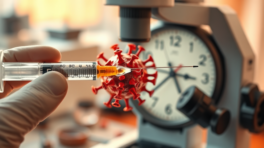 독감 백신 효과 및 예방 기간 (realistic 스타일)