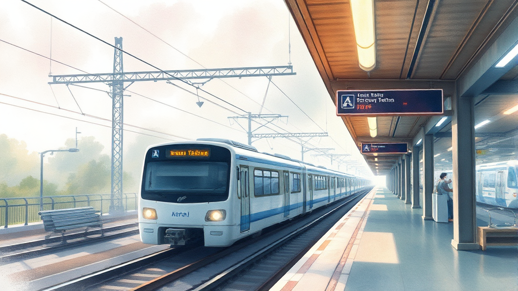 주요 역별 급행 정보 (서울역, 수원역, 동두천역) (watercolor 스타일)