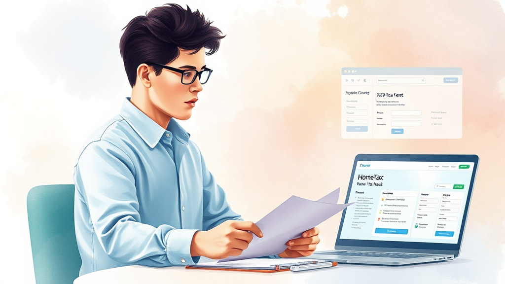 월세 세액공제 신청, 어떻게 해야 하나요? (watercolor 스타일)