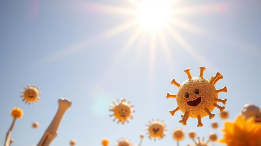 뼈 건강과 면역력 UP! 비타민 D의 놀라운 효능 (realistic 스타일)