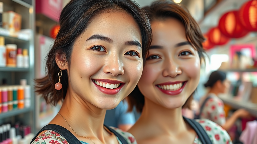 K-뷰티 시장 동향 분석 (realistic 스타일)