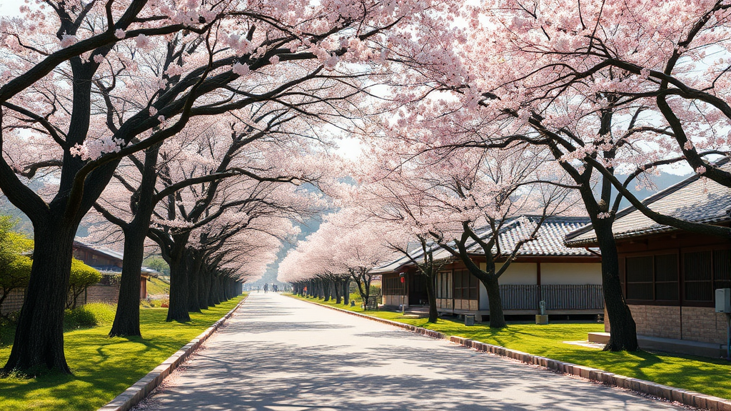 숨겨진 보석: 현지인이 추천하는 경주 벚꽃 장소 (realistic 스타일)
