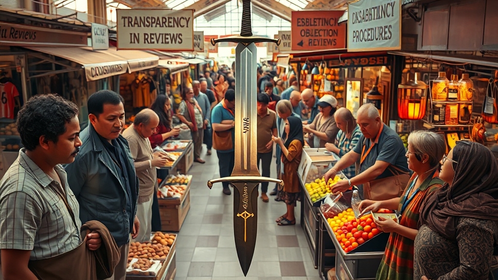 판매자와 소비자, 서로 다른 입장 (realistic 스타일)