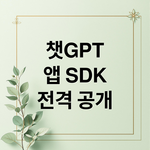챗GPT
앱 SDK
전격 공개 (OpenAI, 챗GPT ‘엔터프라이즈 앱 SDK’ 공개)