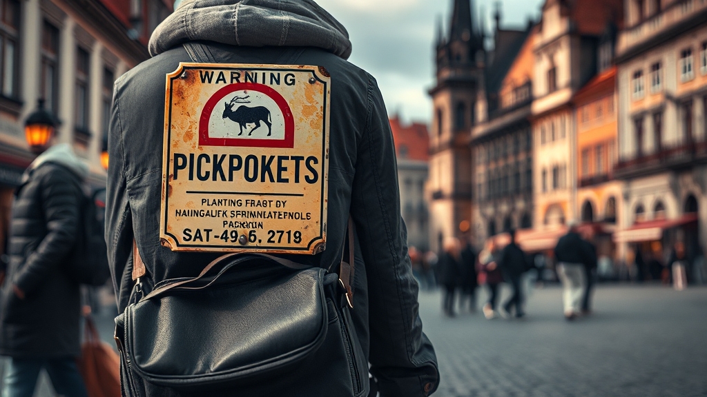 프라하 여행 시 주의사항 및 팁 (realistic 스타일)