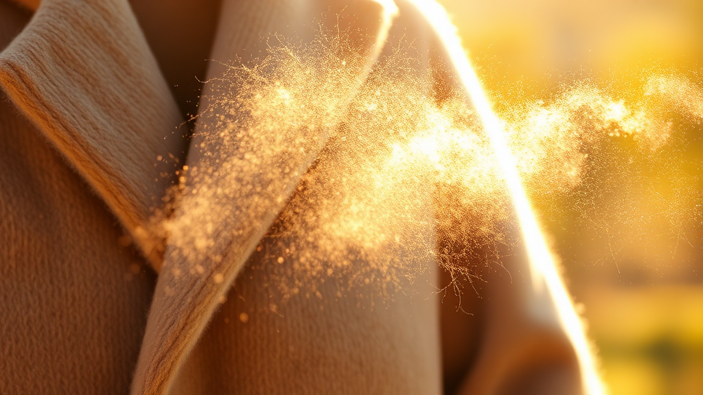 캐시미어 코트 관리법 (realistic 스타일)