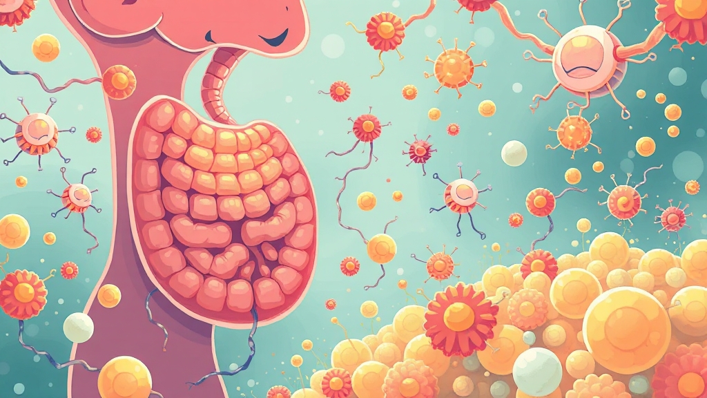 미야리산 U와 일반 유산균 비교 (illustration 스타일)