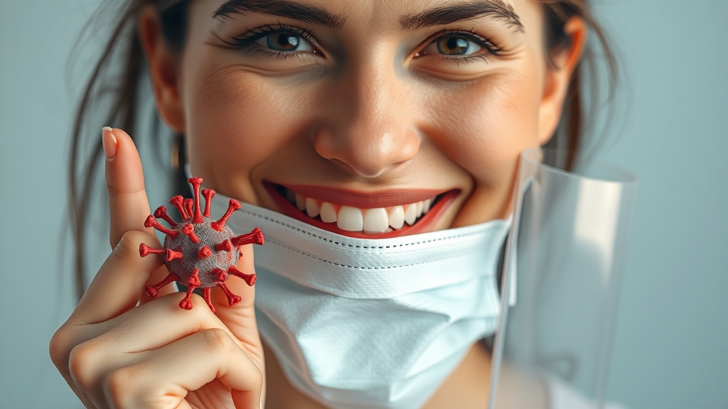 헤르페스 감염 및 예방 (realistic 스타일)