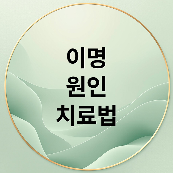 이명
원인
치료법 (귀 이명 원인)