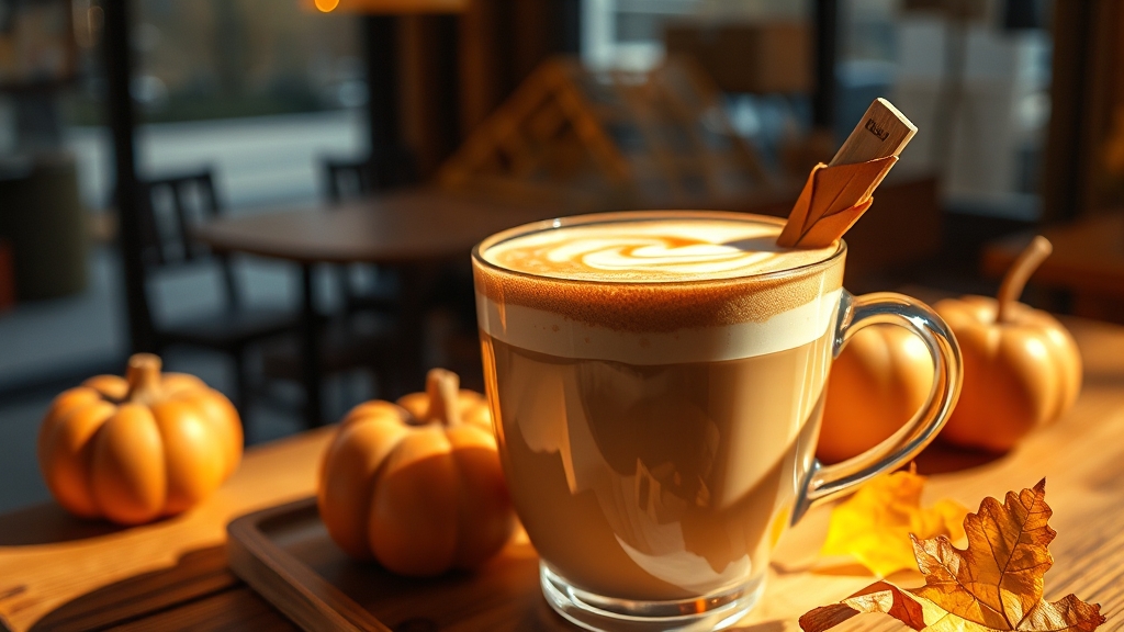 부여 밤 라떼, 어떤 음료? (realistic 스타일)