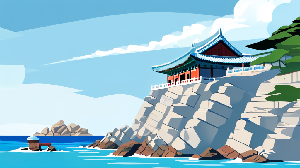 해동용궁사 기본 정보 및 이용 안내 (illustration 스타일)
