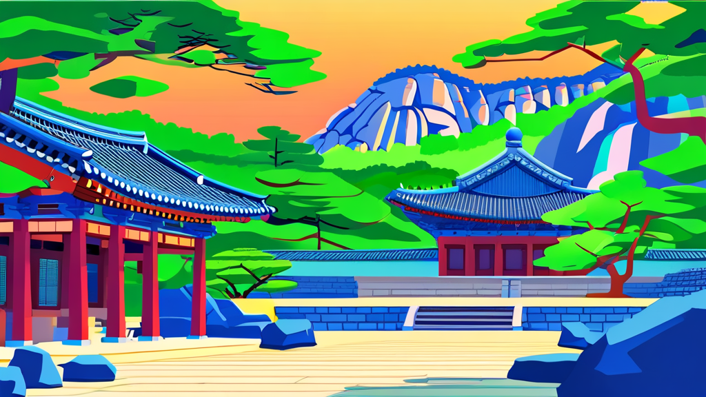역사와 문화의 숨결, 경주 (cartoon 스타일)
