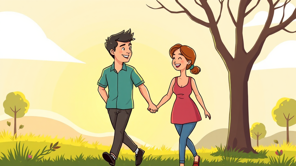 행복한 부부의 비밀: 소통, 갈등 해결, 존중으로 관계 단단하게 만들기 7 관계 회복을 위한 노력과 칭찬의 힘 (cartoon 스타일)