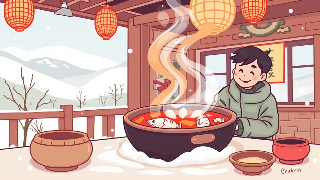 파주 명물, 청산어죽 (illustration 스타일)