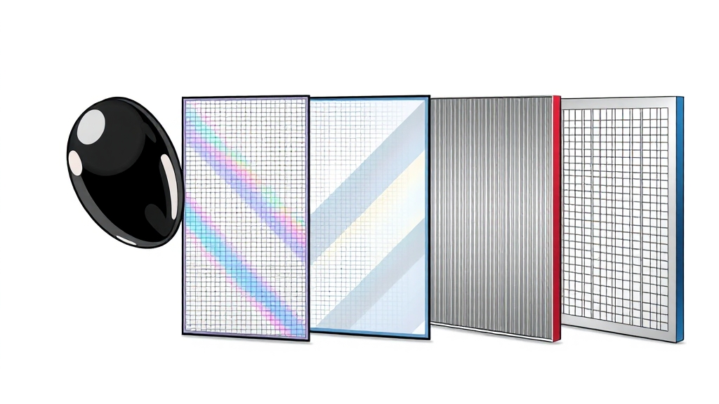 미세촘촘방충망, 종류별 특징 비교 (cartoon 스타일)