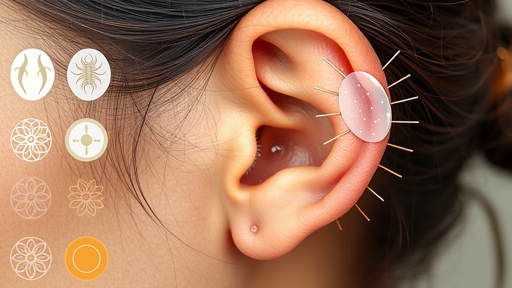 귀침 종류별 비교 (realistic 스타일)