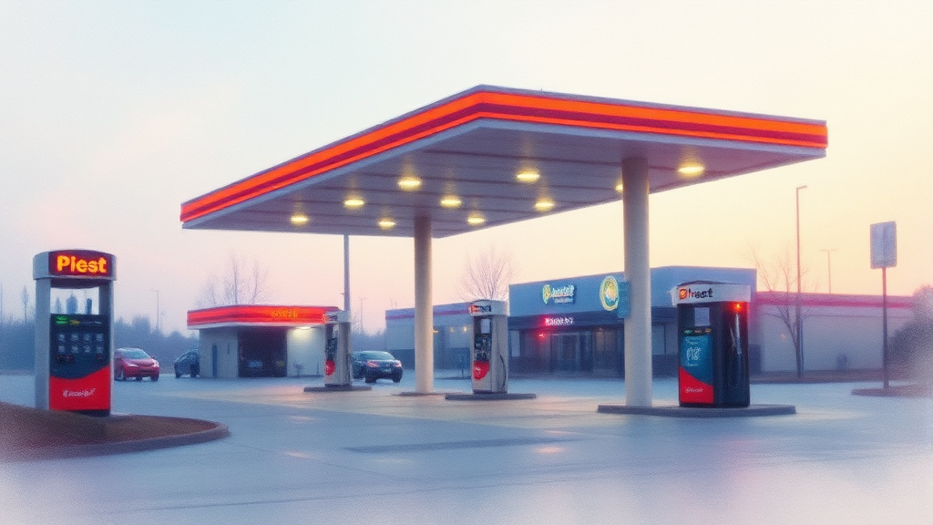 오피넷: 주유소 가격 비교의 핵심 도구 (watercolor 스타일)