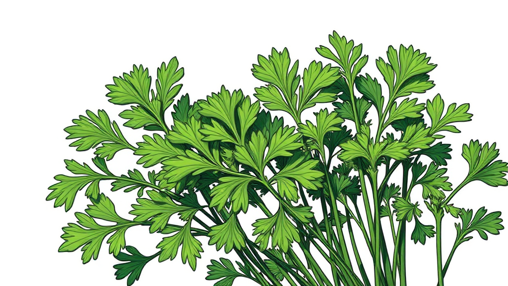 미나리의 핵심 영양 성분과 다이어트 효과 (illustration 스타일)