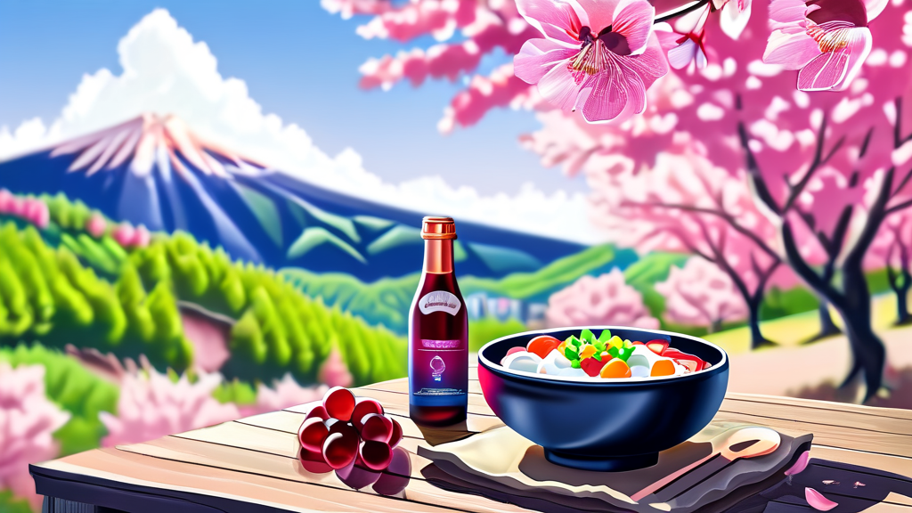 무주 벚꽃 시즌, 꼭 맛봐야 할 지역 음식 (realistic 스타일)