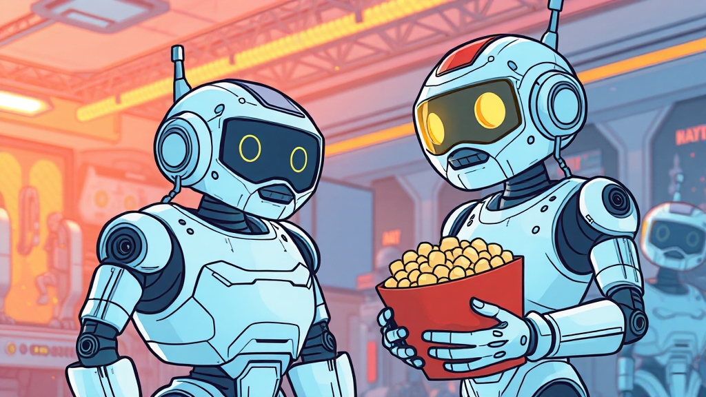 AI 기반 로봇, 어디까지 왔나? (cartoon 스타일)