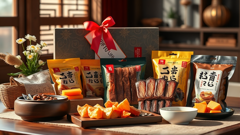 코주부 육포 선물 세트 추천 (realistic 스타일)