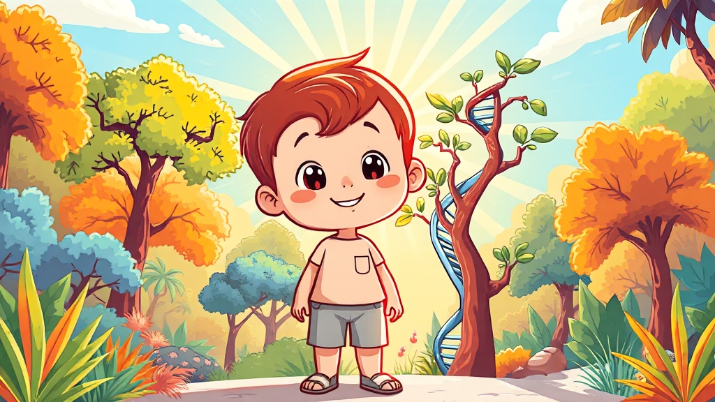 유전자의 역할, 키의 비밀 (cartoon 스타일)