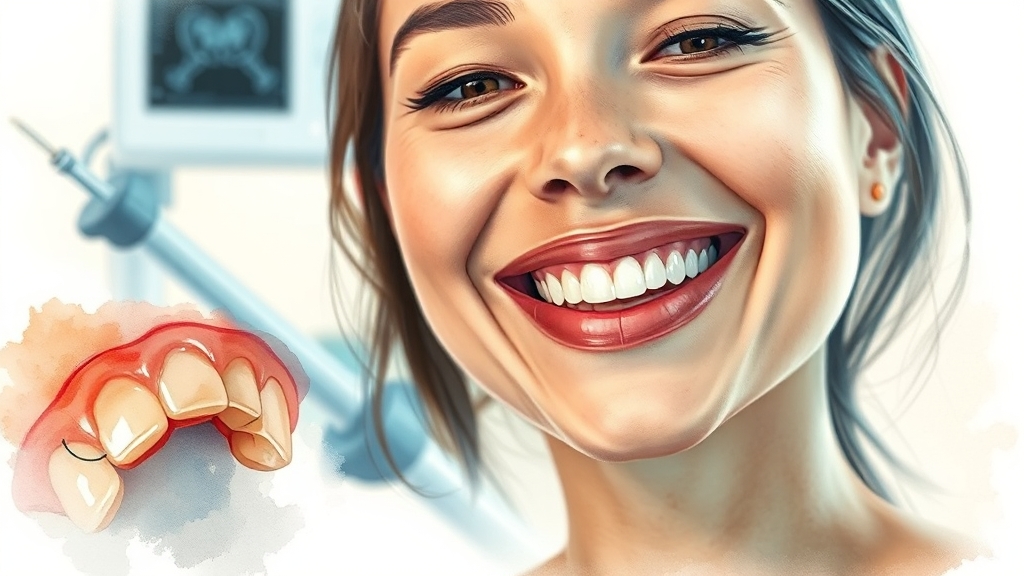 인공콜라겐 잇몸 재생 치료 (watercolor 스타일)