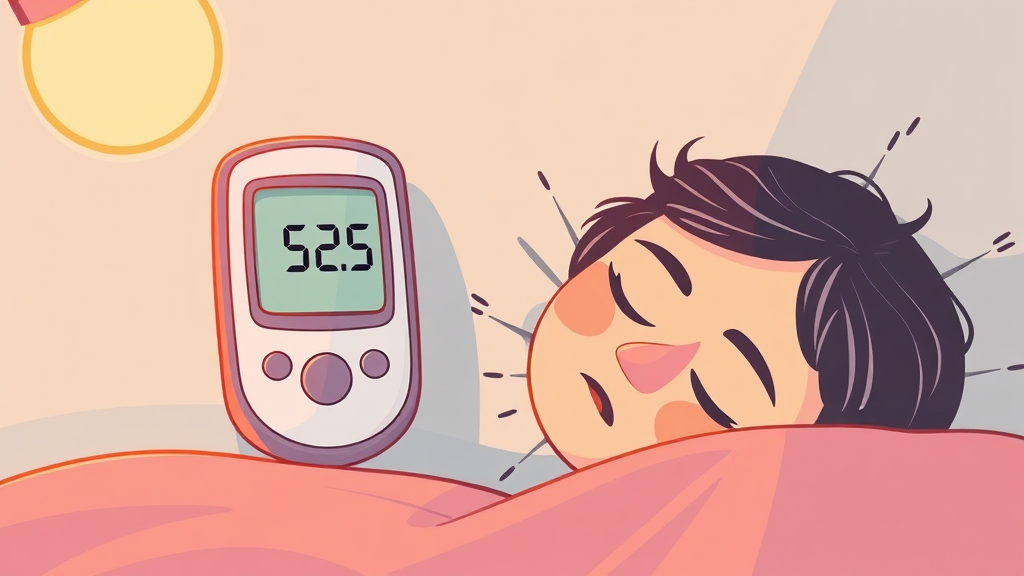 꿀잠이 혈당을 잡는다: 건강한 수면 습관 가이드 (illustration 스타일)