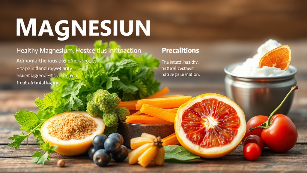 마그네슘 섭취, 이것만은 꼭 알아두세요 (realistic 스타일)