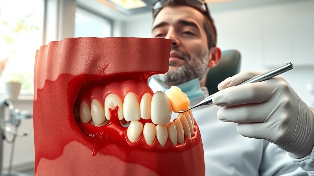 잇몸 염증과 합병증 (realistic 스타일)