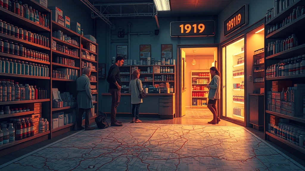 응급 상황 시 약국 이용 (realistic 스타일)