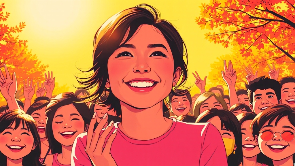 동료 & 팬들의 응원 물결 (popart 스타일)