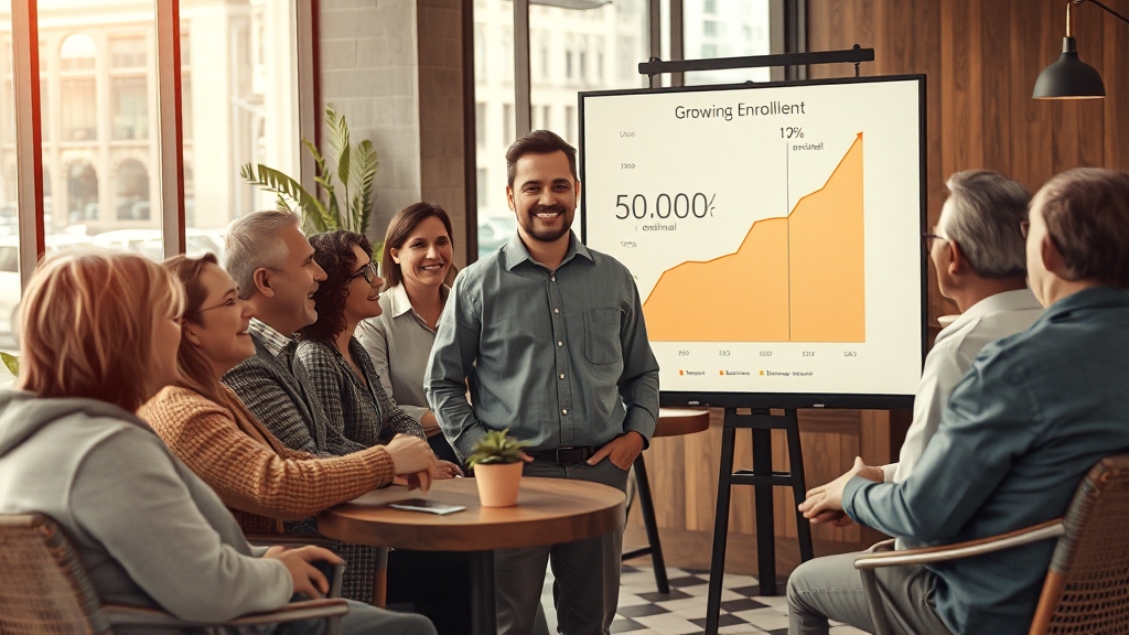 자영업자 고용보험, 가입 현황은 어떤가요? (realistic 스타일)