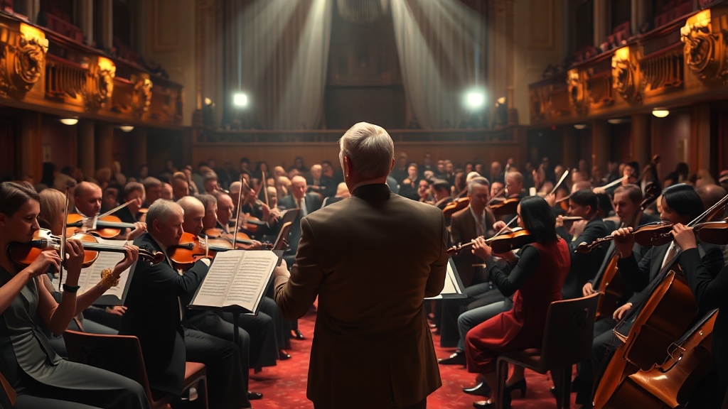 악기 조율, 연주 중 박수, 괜찮을까요? (realistic 스타일)